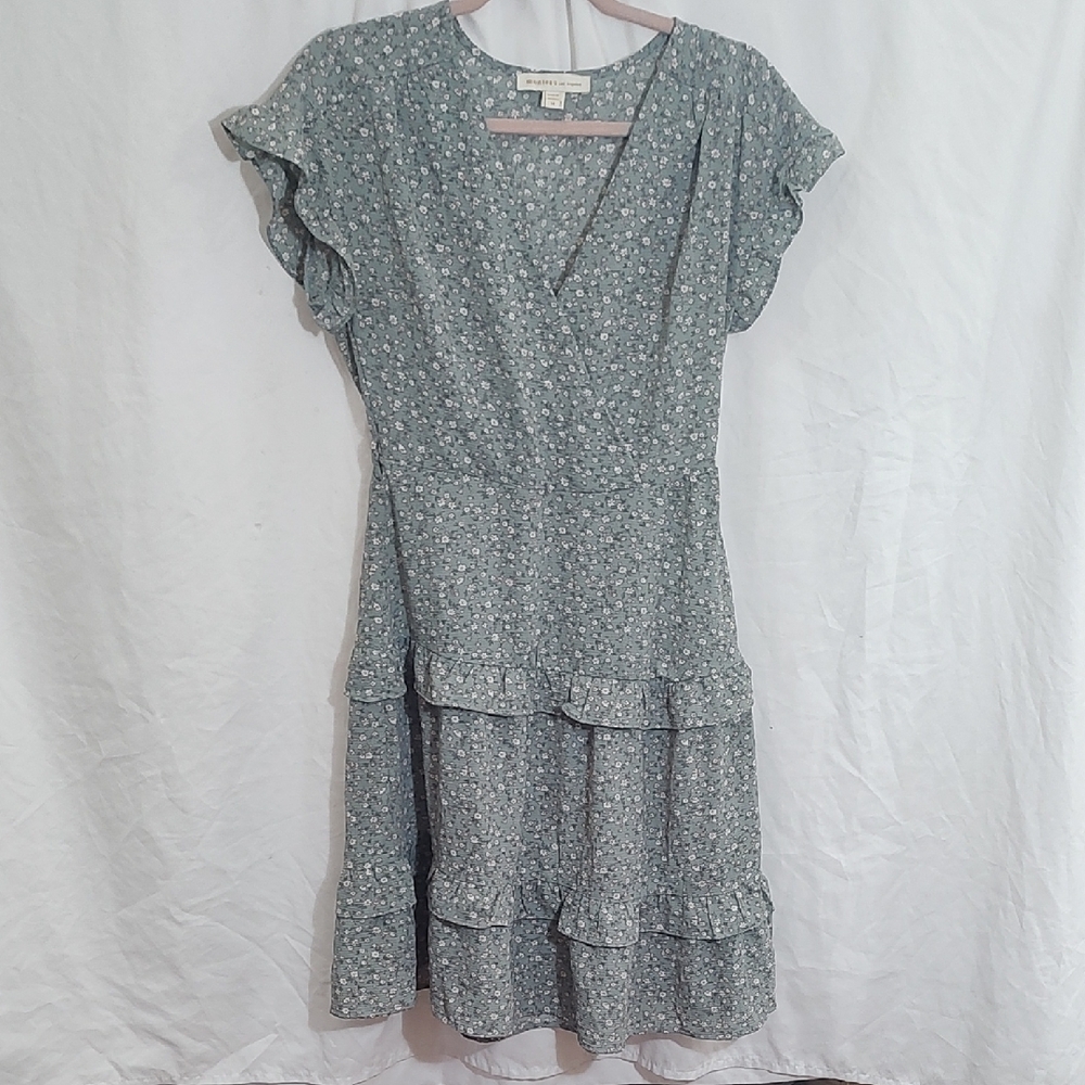 Monteau Floral Midi Dress in Green